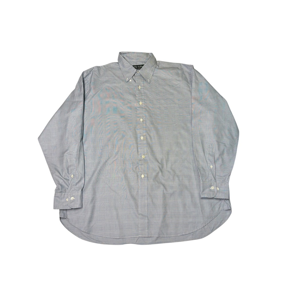 Brooks Brothers Country Club Plaid Button Down Shirt‎ XL/R Woven Made in Italy